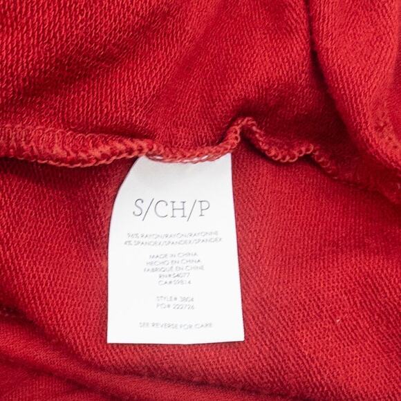 Cabi Tess Knit Top Tie V Neck Women  Firebrick Red Stretch Blouse 3804 Small - Picture 5 of 5